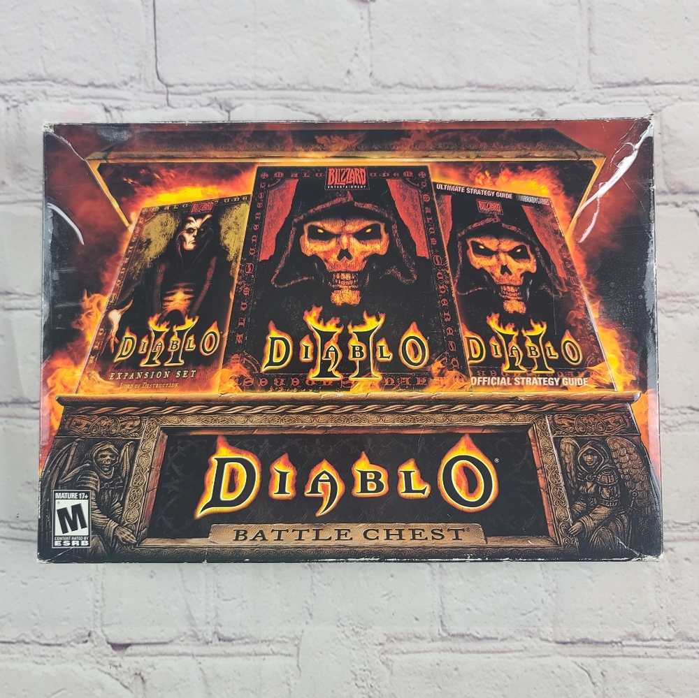 Diablo II Battle Chest (PC 2001) Wide Box 4 Disks Version Manual Expansion Set